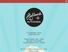 Tablet Screenshot of highlandkitchen.com